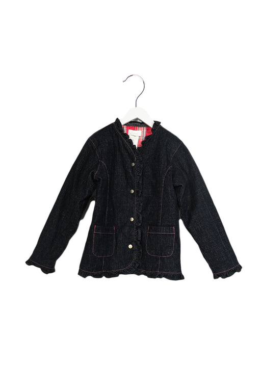 A Blue Lightweight Jackets from Jacadi in size 8Y for girl. (Front View)