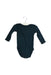 A Teal Long Sleeve Bodysuits from Bonton in size 3-6M for neutral. (Front View)