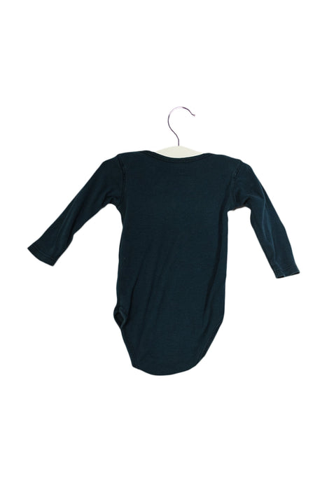 A Teal Long Sleeve Bodysuits from Bonton in size 3-6M for neutral. (Back View)