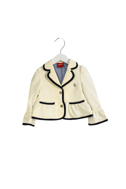 A Ivory Lightweight Jackets from Ferrari in size 4T for girl. (Front View)