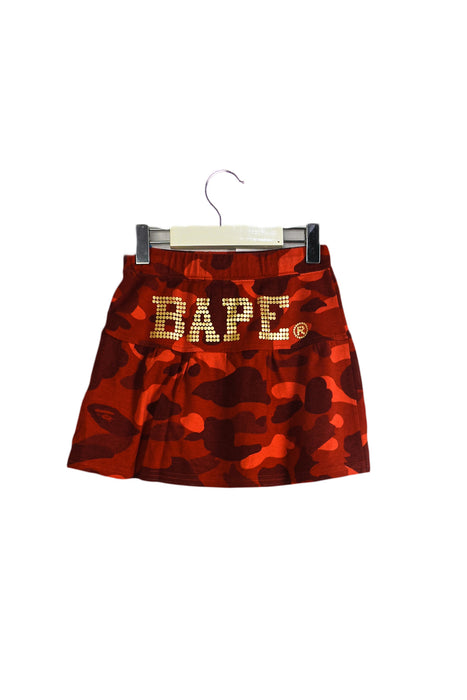 Red BAPE KIDS Mid Skirt 4T (110cm) at Retykle