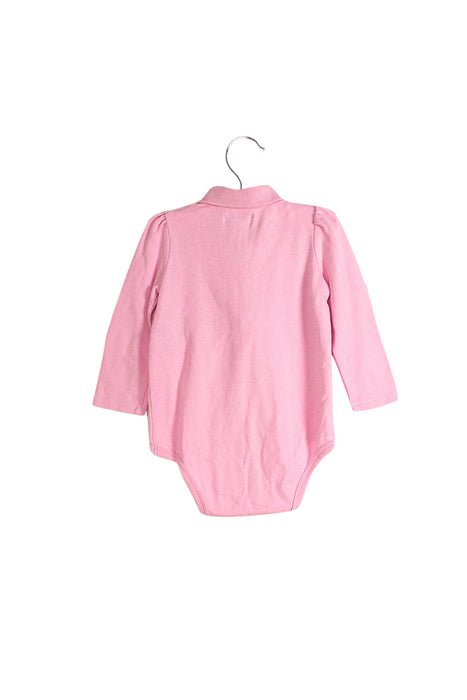 A Pink Long Sleeve Bodysuits from Ralph Lauren in size 6-12M for girl. (Back View)