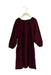 Burgundy Bonton Long Sleeve Dress 8Y at Retykle