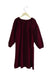 Burgundy Bonton Long Sleeve Dress 8Y at Retykle