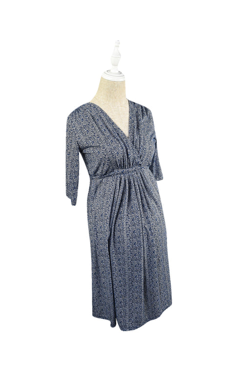 Navy Mayarya Maternity Three Quarter Sleeve Dress XS (US 0-2) at Retykle