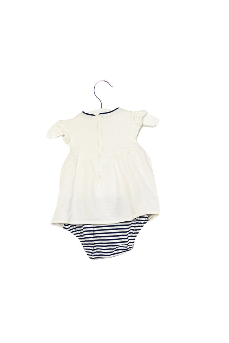 White Mayoral Short Sleeve Romper Dress 0-1M at Retykle