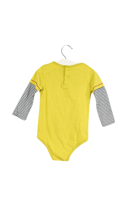 A Yellow Long Sleeve Bodysuits from La Compagnie des Petits in size 12-18M for boy. (Back View)