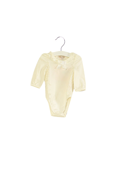 A White Long Sleeve Bodysuits from Nicholas & Bears in size 3-6M for girl. (Front View)