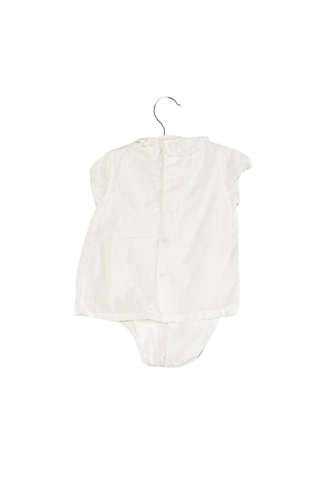 White Laranjinha Short Sleeve Romper Dress 18M at Retykle