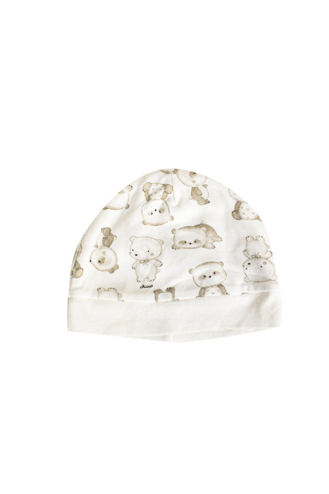 White Chicco Hat Beanie 6-9M at Retykle