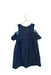 A Navy Sleeveless Dresses from MSGM in size 6T for girl. (Back View)
