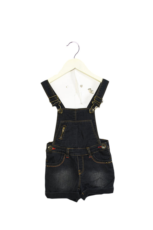 A Navy Overall Shorts from Catimini in size 3T for girl. (Front View)