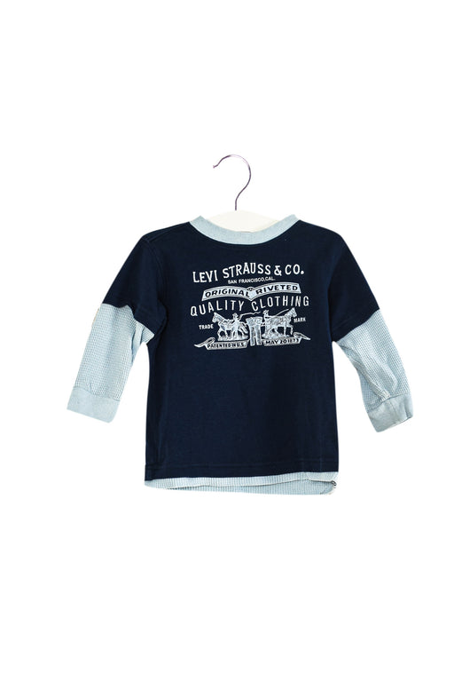 Navy Levi's Long Sleeve Top 6-9M at Retykle