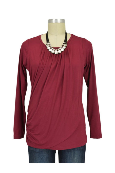 Red Mothers en Vogue Maternity Long Sleeve Top S at Retykle