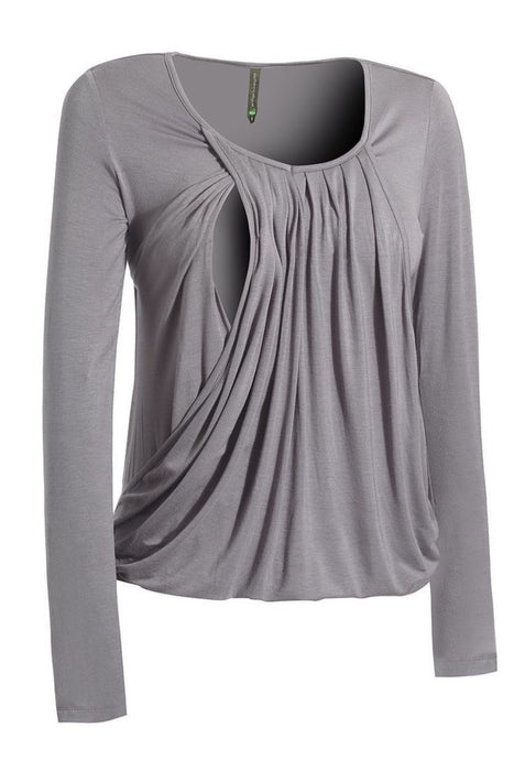 Grey Mothers en Vogue Maternity Long Sleeve Top M at Retykle