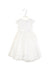 A White Short Sleeve Dresses from Sarah Louise in size 4T for girl. (Front View)