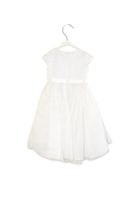A White Short Sleeve Dresses from Sarah Louise in size 4T for girl. (Back View)