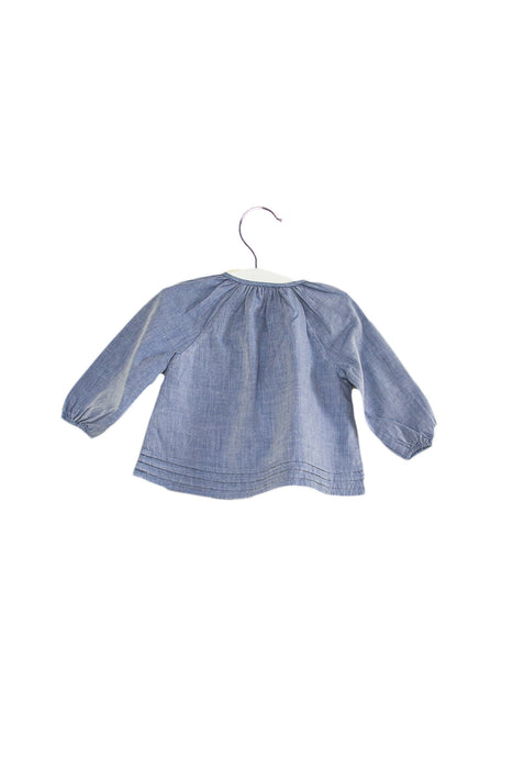 Blue The Little White Company Long Sleeve Top 3-6M at Retykle