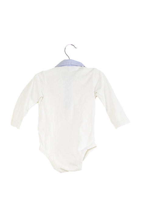 A White Long Sleeve Bodysuits from Jacadi in size 6-12M for boy. (Back View)