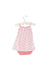 A Pink Sleeveless Bodysuits from Petit Bateau in size 3-6M for girl. (Back View)
