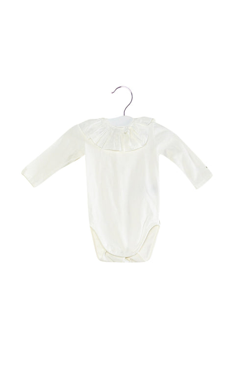 A White Long Sleeve Bodysuits from Chloe in size 0-3M for girl. (Front View)