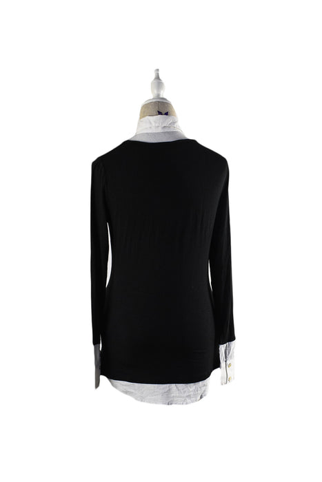 Black Seraphine Maternity Long Sleeve Top S (US4) at Retykle