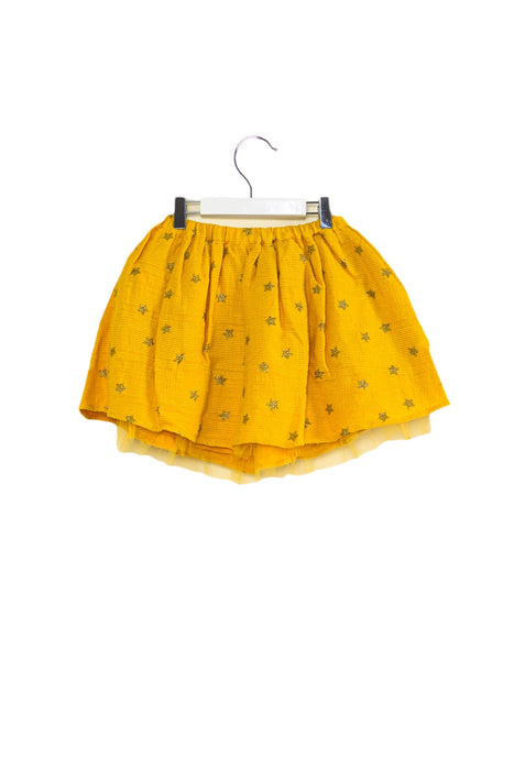 A Yellow Short Skirts from Seed in size 10Y for girl. (Back View)