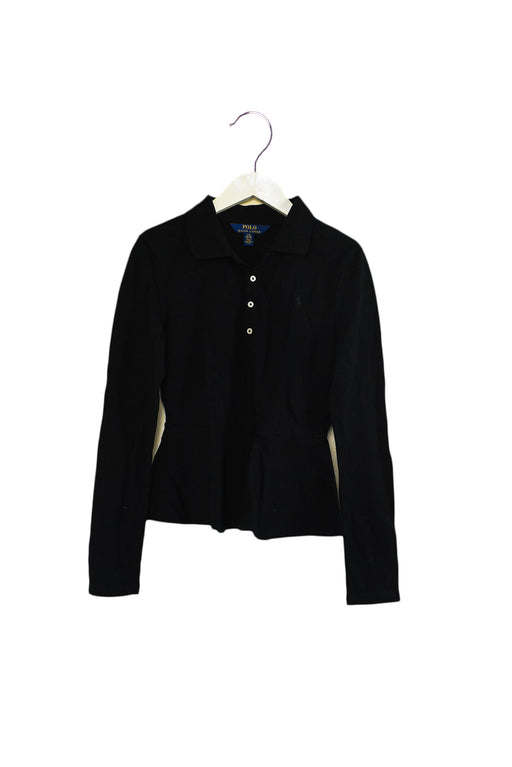 Black Polo Ralph Lauren Long Sleeve Polo 12Y-14Y at Retykle