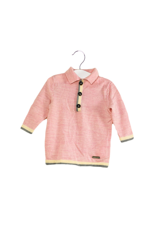 Pink Nicholas & Bears Knit Long Sleeve Polo 12M at Retykle