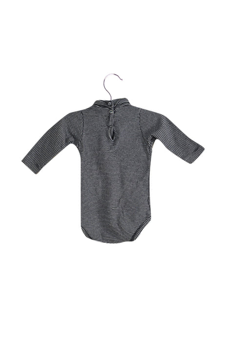 A Navy Long Sleeve Bodysuits from Petit Bateau in size 3-6M for neutral. (Back View)