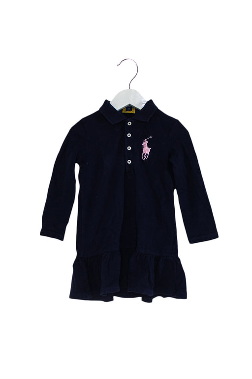 Navy Polo Ralph Lauren Long Sleeve Dress 2T at Retykle