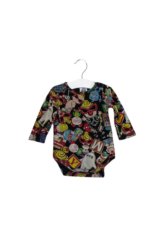 A Black Long Sleeve Bodysuits from Hysteric Mini in size 6-12M for neutral. (Front View)