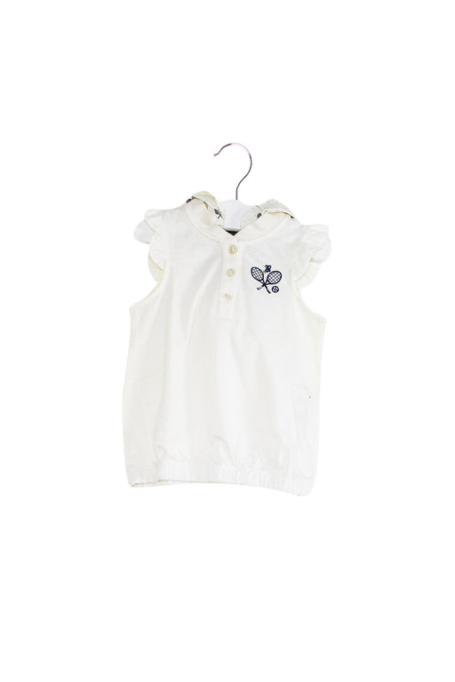 Ivory Nicholas & Bears Short Sleeve Top with Detachable Hood 12M at Retykle