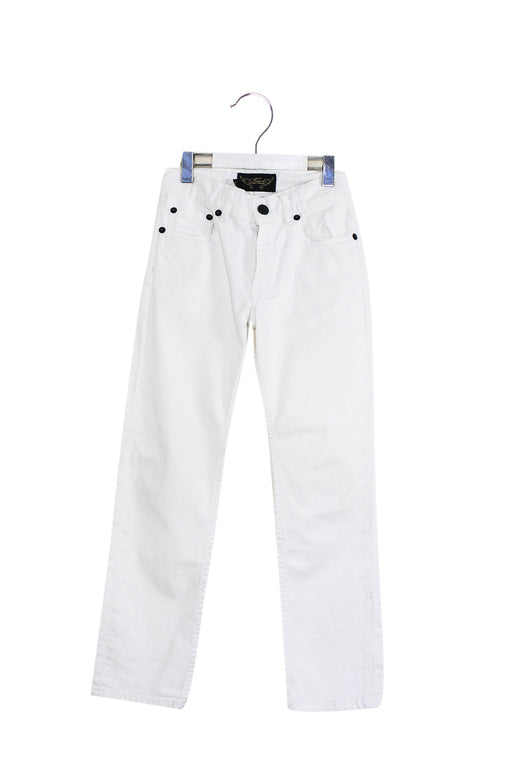 White Finger in the Nose Casual Pants 6T - 7Y at Retykle
