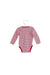 A Red Long Sleeve Bodysuits from Purebaby in size 6-12M for girl. (Back View)