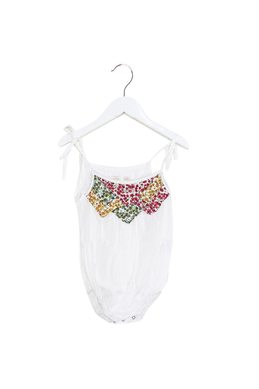 A White Sleeveless Bodysuits from Peggy in size 6-12M for girl. (Front View)