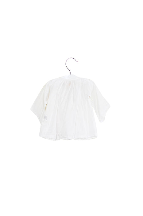 White Peggy Long Sleeve Top 6-12M at Retykle