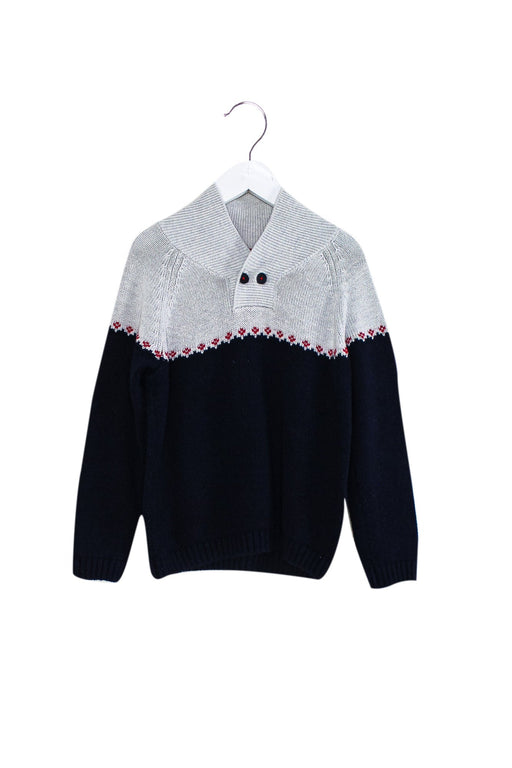 A Navy Knit Sweaters from The Little White Company in size 4T for boy. (Front View)
