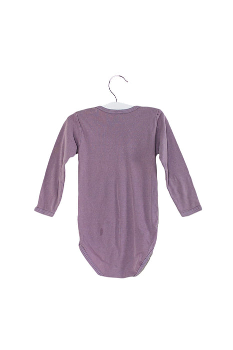 A Purple Long Sleeve Bodysuits from Petit Bateau in size 3T for girl. (Back View)