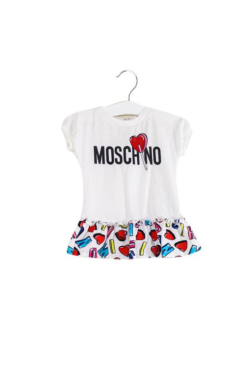 White Moschino Short Sleeve Top 3-6M at Retykle