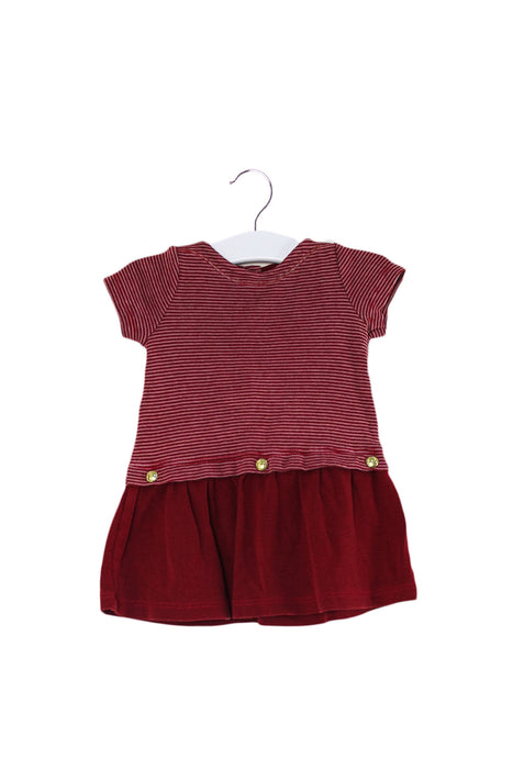 Red Petit Bateau Short Sleeve Dress 3M at Retykle