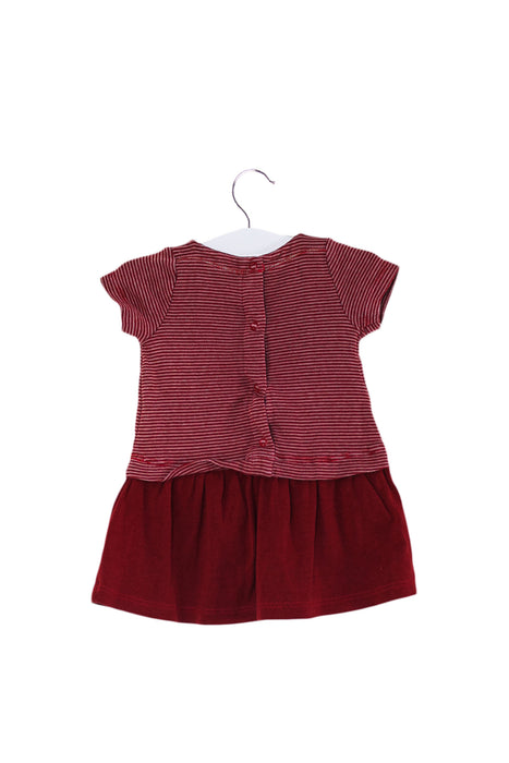 Red Petit Bateau Short Sleeve Dress 3M at Retykle