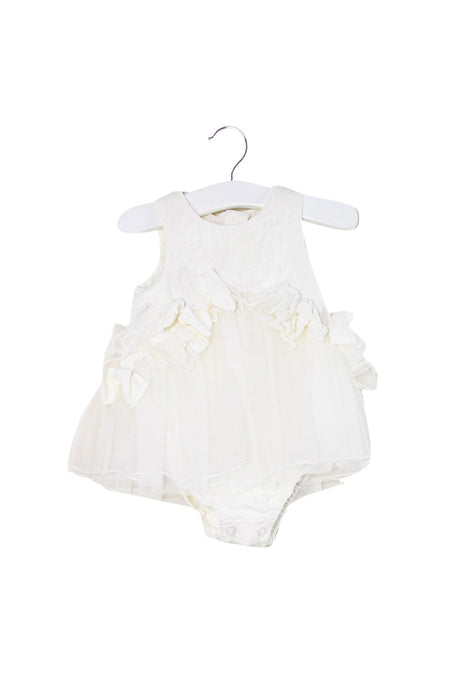 A White Sleeveless Bodysuits from Nicholas & Bears in size 3-6M for girl. (Front View)