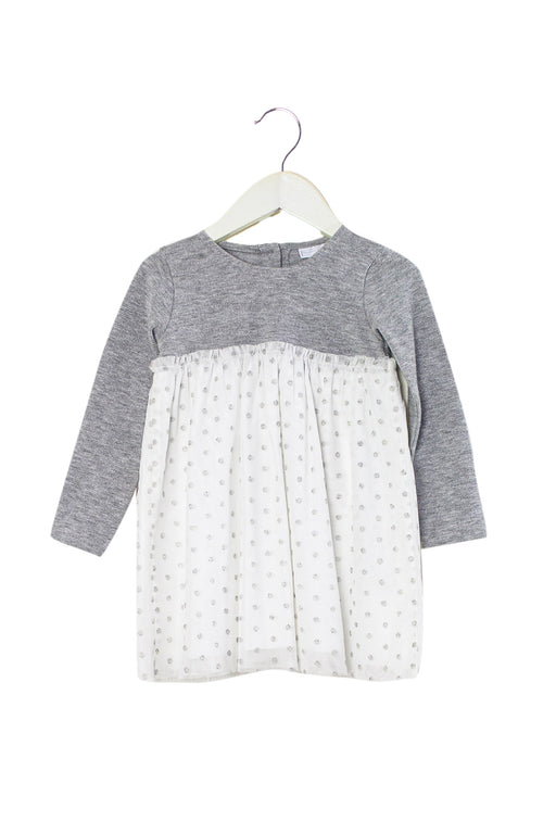 Grey The Little White Company Long Sleeve Dress 12-18M at Retykle