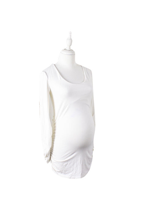 White Isabella Oliver Maternity Long Sleeve Top XS (US0) at Retykle