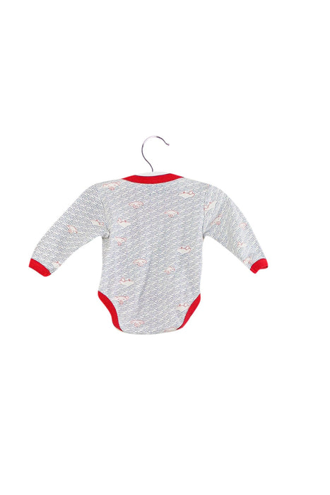 A Ivory Long Sleeve Bodysuits from CIGOGNE Bébé in size 0-3M for neutral. (Back View)