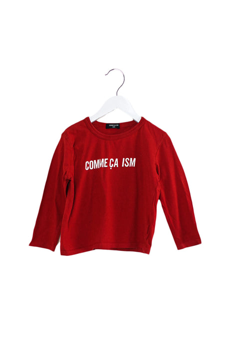 Red Comme Ca Ism Long Sleeve Top 4T at Retykle