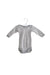 A Grey Long Sleeve Bodysuits from Petit Bateau in size 0-3M for girl. (Front View)