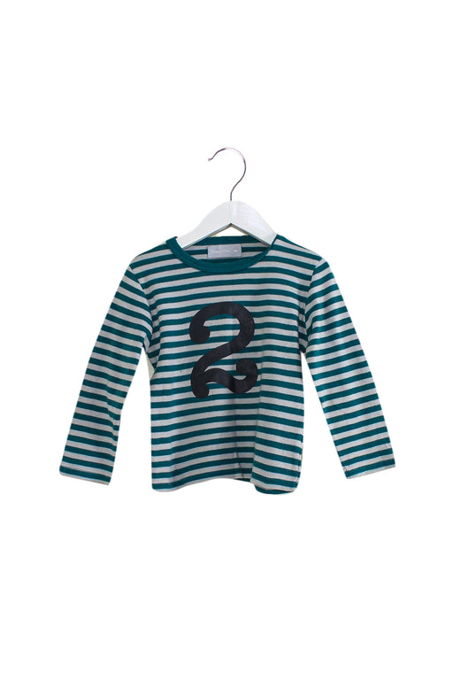 Teal Bob & Blossom Long Sleeve Top 2T - 3T at Retykle