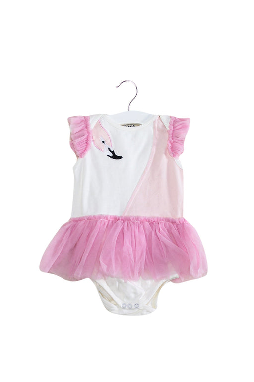 A Pink Sleeveless Bodysuits from Adorarmi in size 3-6M for girl. (Front View)